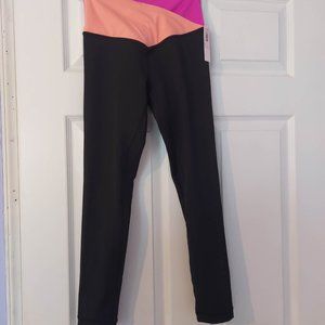 NWT New Victoria's Secret Love Cloud Crossover Leggings pink black orange size 2